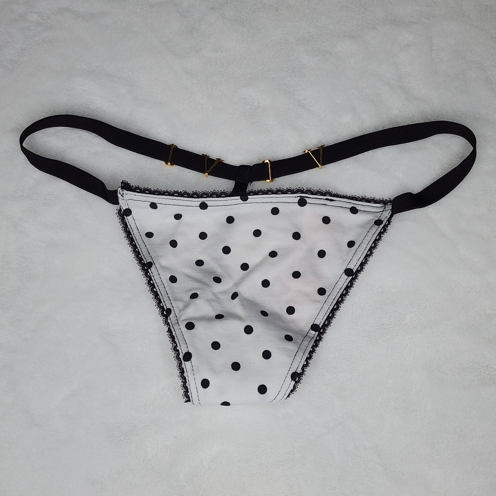 Victoria's Secret Sexy Gold Logo V-String Panty Extra Small